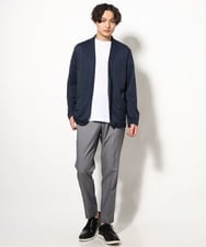 KHJHV53089 a.v.v MEN(アー・ヴェ・ヴェ) 【洗える/接触冷感】ブライト天竺サマージャケット【吸水速乾/UVカット】 グレー