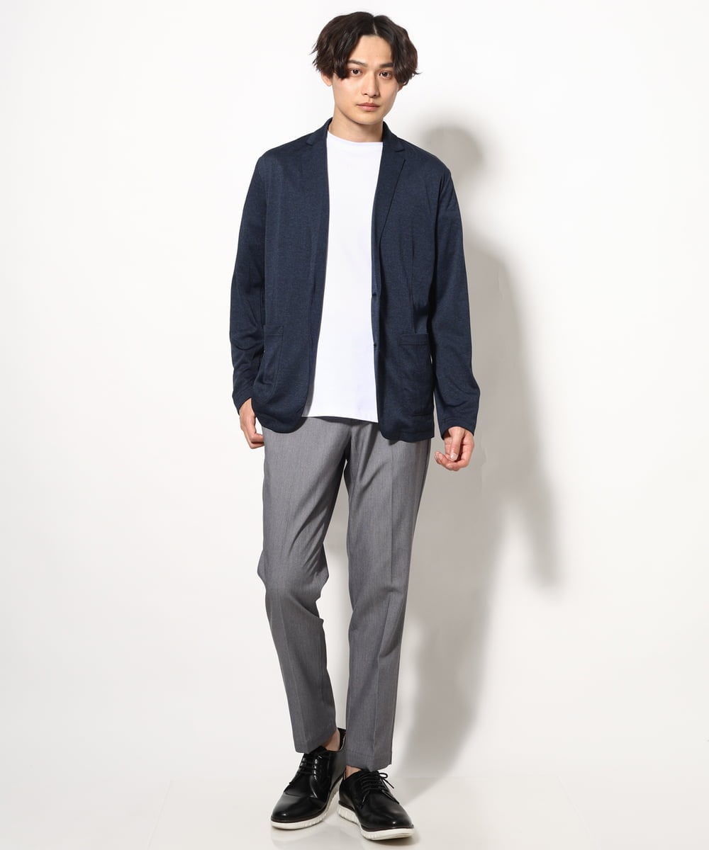 KHJHV53089 a.v.v MEN(アー・ヴェ・ヴェ) 【洗える/接触冷感】ブライト天竺サマージャケット【吸水速乾/UVカット】 グレー