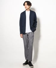 KHJHV53089 a.v.v MEN(アー・ヴェ・ヴェ) 【洗える/接触冷感】ブライト天竺サマージャケット【吸水速乾/UVカット】 グレー