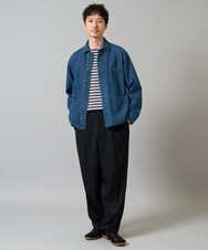 KHJJA10109 a.v.v MEN(アー・ヴェ・ヴェ) 【洗濯機で洗える】ワイドシルエットデニムカバーオール ブラック