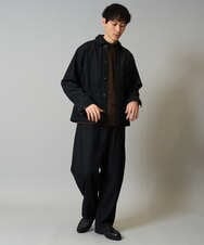 KHJJA10109 a.v.v MEN(アー・ヴェ・ヴェ) 【洗濯機で洗える】ワイドシルエットデニムカバーオール ブラック