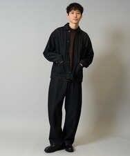 KHJJA10109 a.v.v MEN(アー・ヴェ・ヴェ) 【洗濯機で洗える】ワイドシルエットデニムカバーオール ブラック