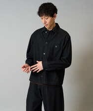 KHJJA10109 a.v.v MEN(アー・ヴェ・ヴェ) 【洗濯機で洗える】ワイドシルエットデニムカバーオール ブラック
