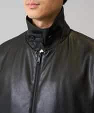 KHJJA12129 a.v.v MEN(アー・ヴェ・ヴェ) 【洗濯機で洗える】フェイクレザーブルゾン ブラック