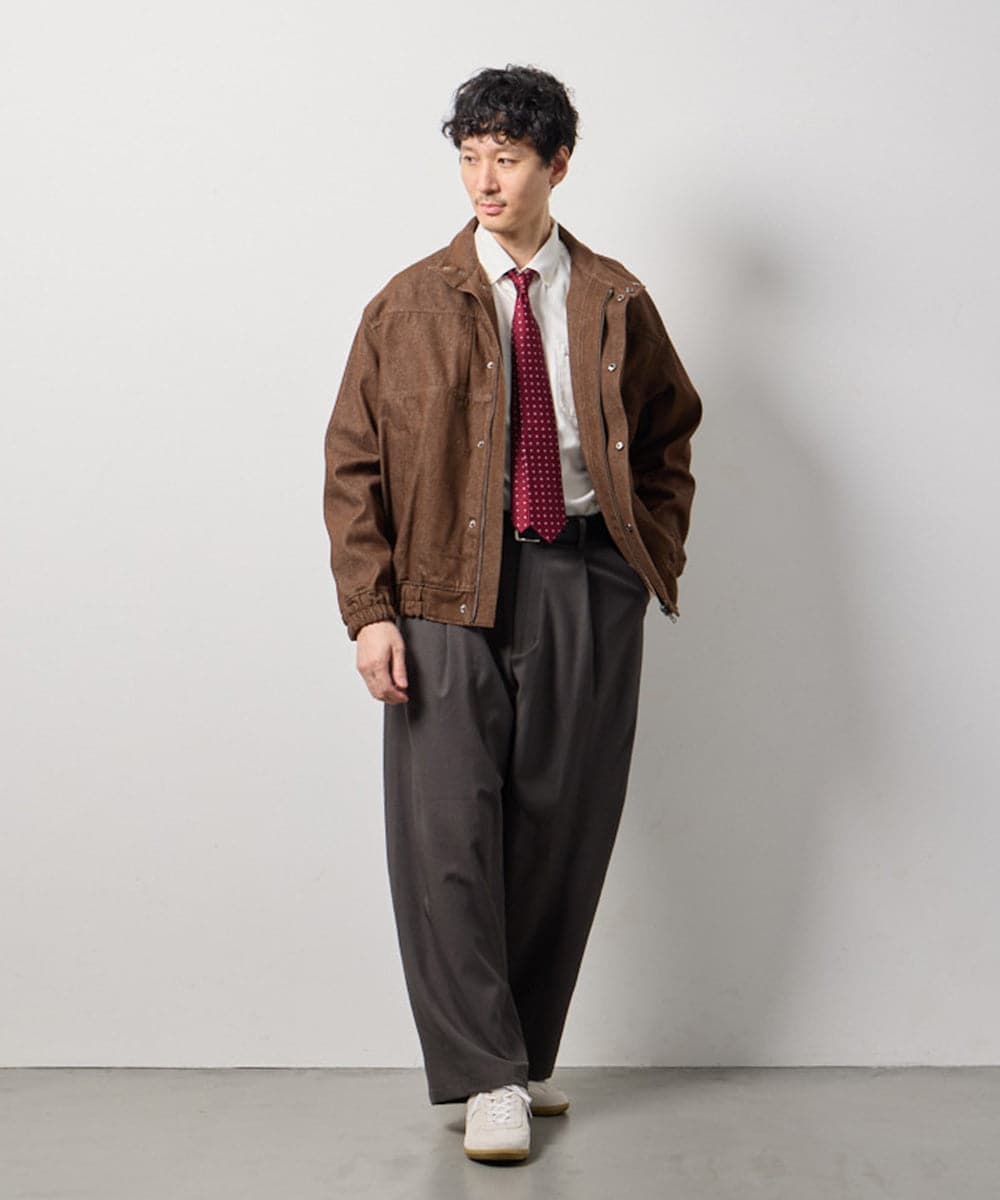 KHJJD10139 a.v.v MEN(アー・ヴェ・ヴェ) ＼休日も仕事も使える／12OZデニムジャケット【洗濯機で洗える】 ブラック
