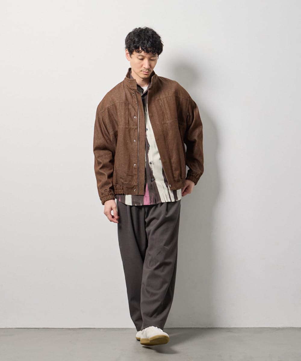 KHJJD10139 a.v.v MEN(アー・ヴェ・ヴェ) ＼休日も仕事も使える／12OZデニムジャケット【洗濯機で洗える】 ブラック