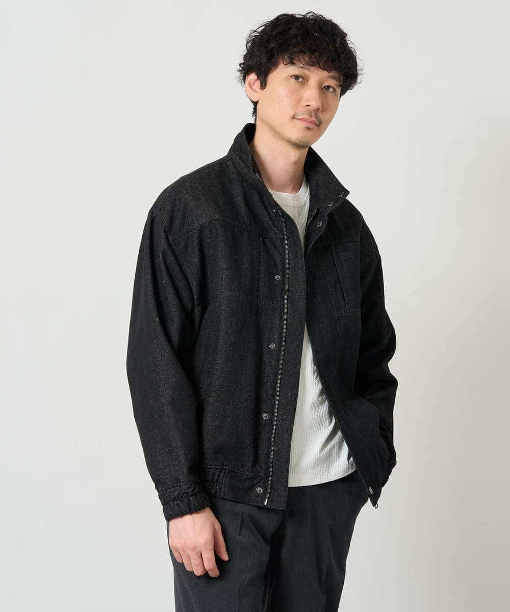 KHJJD10139 a.v.v MEN(アー・ヴェ・ヴェ) 【洗濯機で洗える】12OZデニムジャケット ブラック