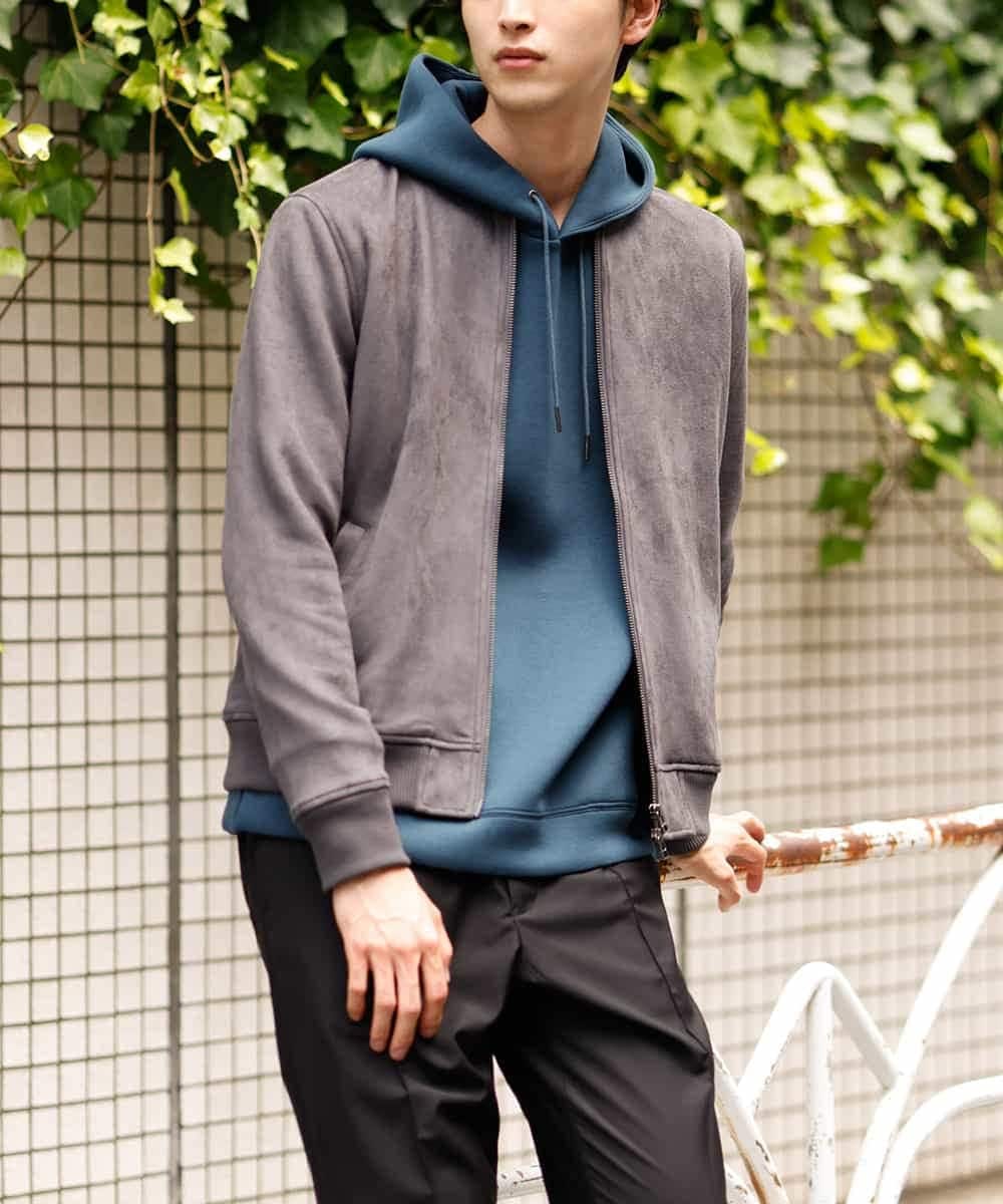 高い素材 UNIQLO スエード セットアップ L atak.com.br