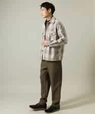 KHJJV08069 a.v.v MEN(アー・ヴェ・ヴェ) 【洗濯機で洗える】チェック柄ＣＰＯワイドジャケット ダークグレー