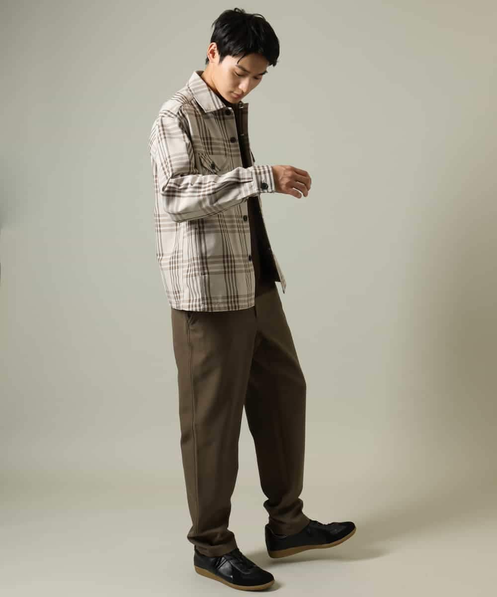 KHJJV08069 a.v.v MEN(アー・ヴェ・ヴェ) 【洗濯機で洗える】チェック柄ＣＰＯワイドジャケット ダークグレー