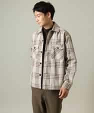 KHJJV08069 a.v.v MEN(アー・ヴェ・ヴェ) 【洗濯機で洗える】チェック柄ＣＰＯワイドジャケット ダークグレー