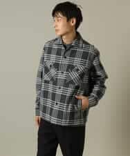 KHJJV08069 a.v.v MEN(アー・ヴェ・ヴェ) 【洗濯機で洗える】チェック柄ＣＰＯワイドジャケット ダークグレー