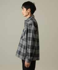 KHJJV08069 a.v.v MEN(アー・ヴェ・ヴェ) 【洗濯機で洗える】チェック柄ＣＰＯワイドジャケット ダークグレー