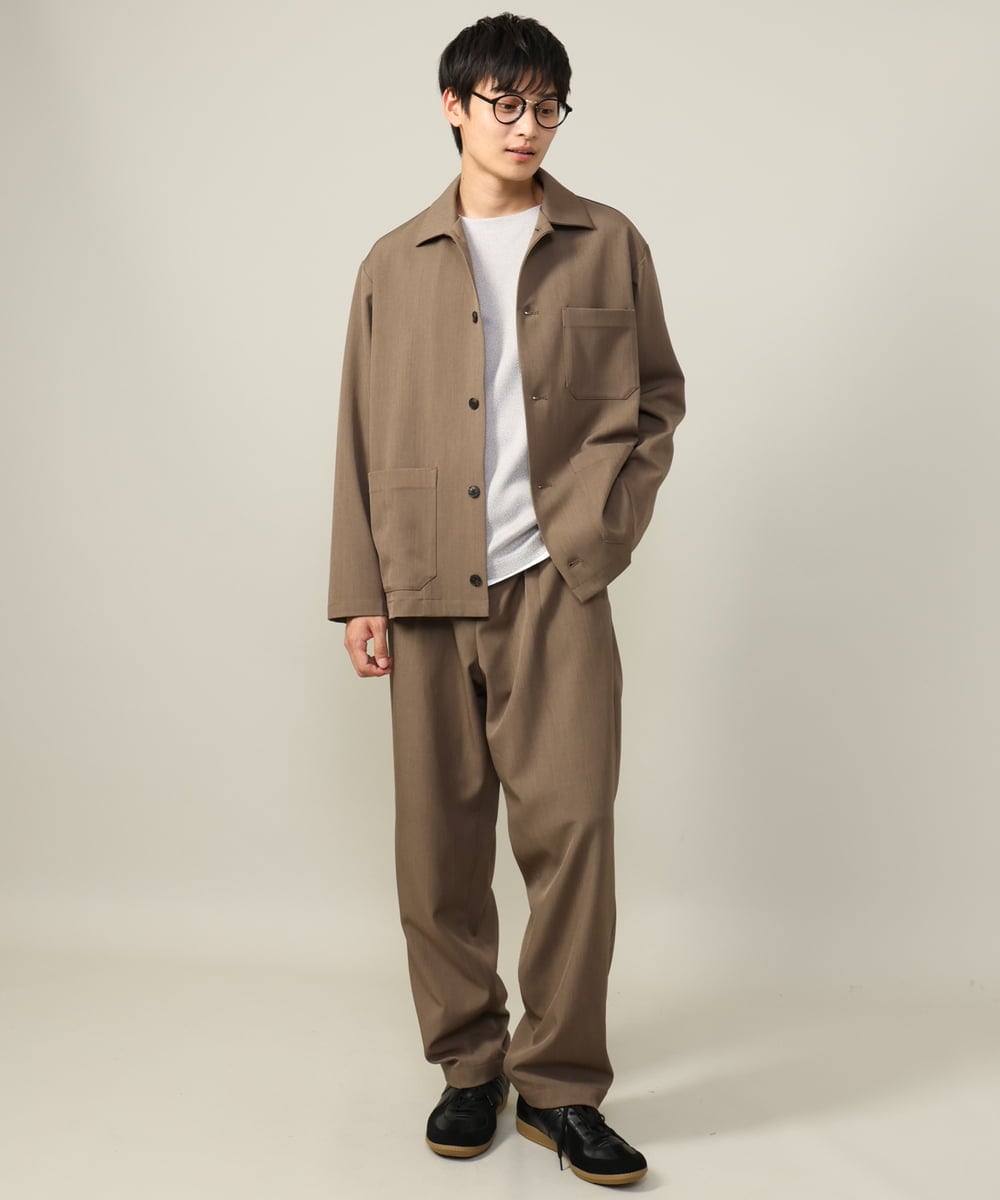 KHJJV09069 a.v.v MEN(アー・ヴェ・ヴェ) カバーオール ジャケット(セットアップ可)リライトシリーズ2 モカブラウン