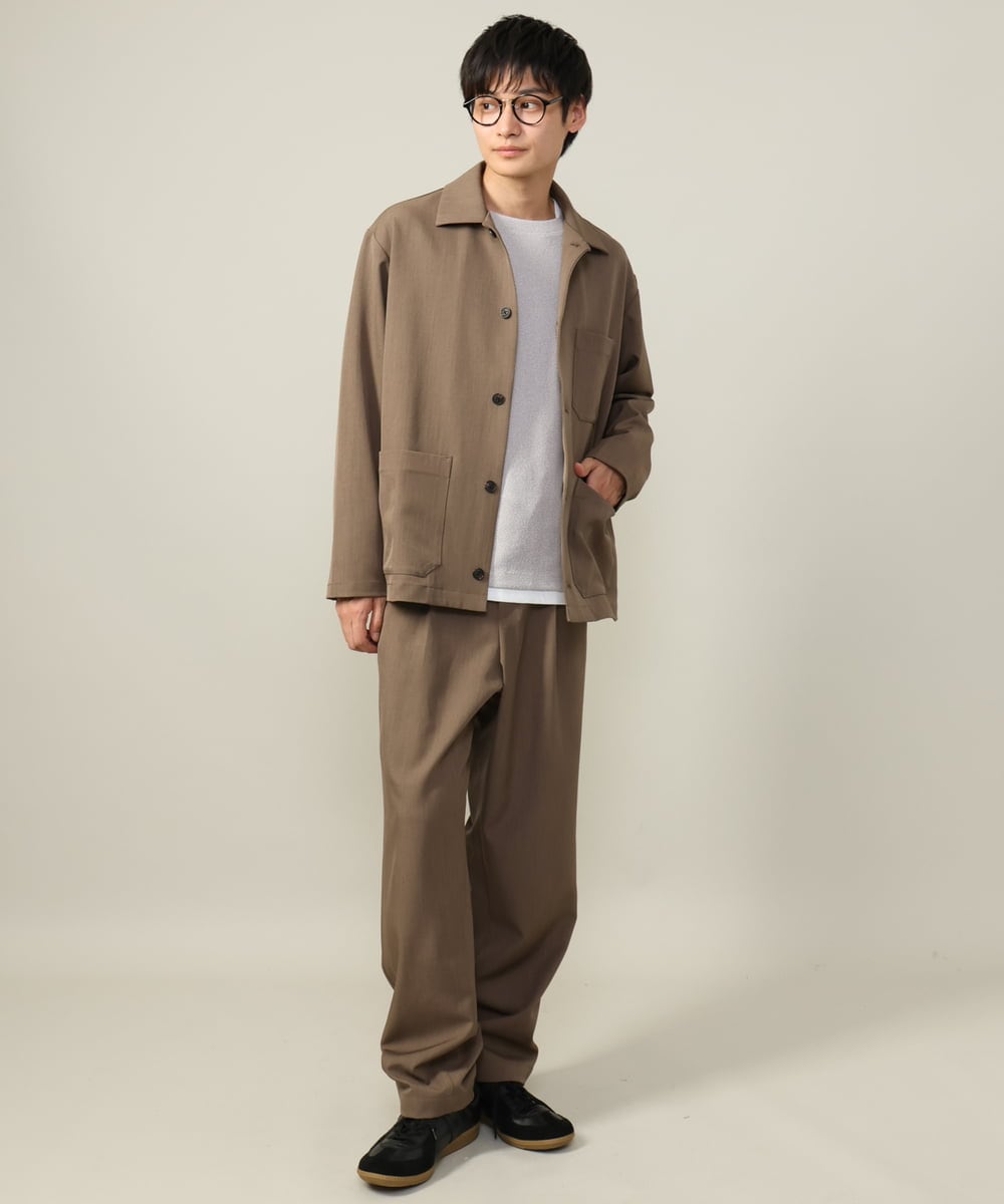 KHJJV09069 a.v.v MEN(アー・ヴェ・ヴェ) カバーオール ジャケット(セットアップ可)リライトシリーズ2 モカブラウン