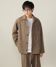 KHJJV09069 a.v.v MEN(アー・ヴェ・ヴェ) カバーオール ジャケット(セットアップ可)リライトシリーズ2 モカブラウン