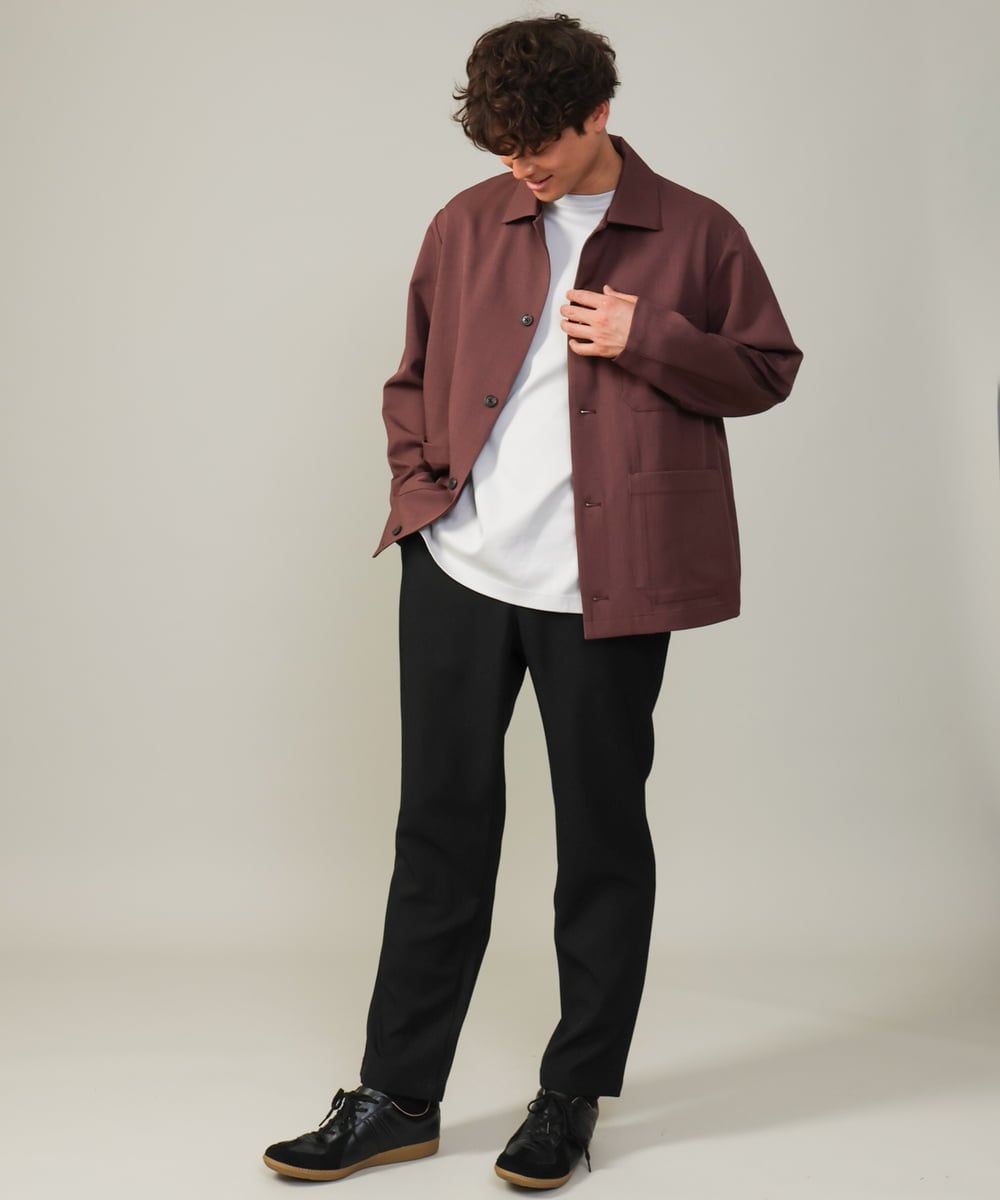 KHJJV09069 a.v.v MEN(アー・ヴェ・ヴェ) カバーオール ジャケット(セットアップ可)リライトシリーズ2 モカブラウン