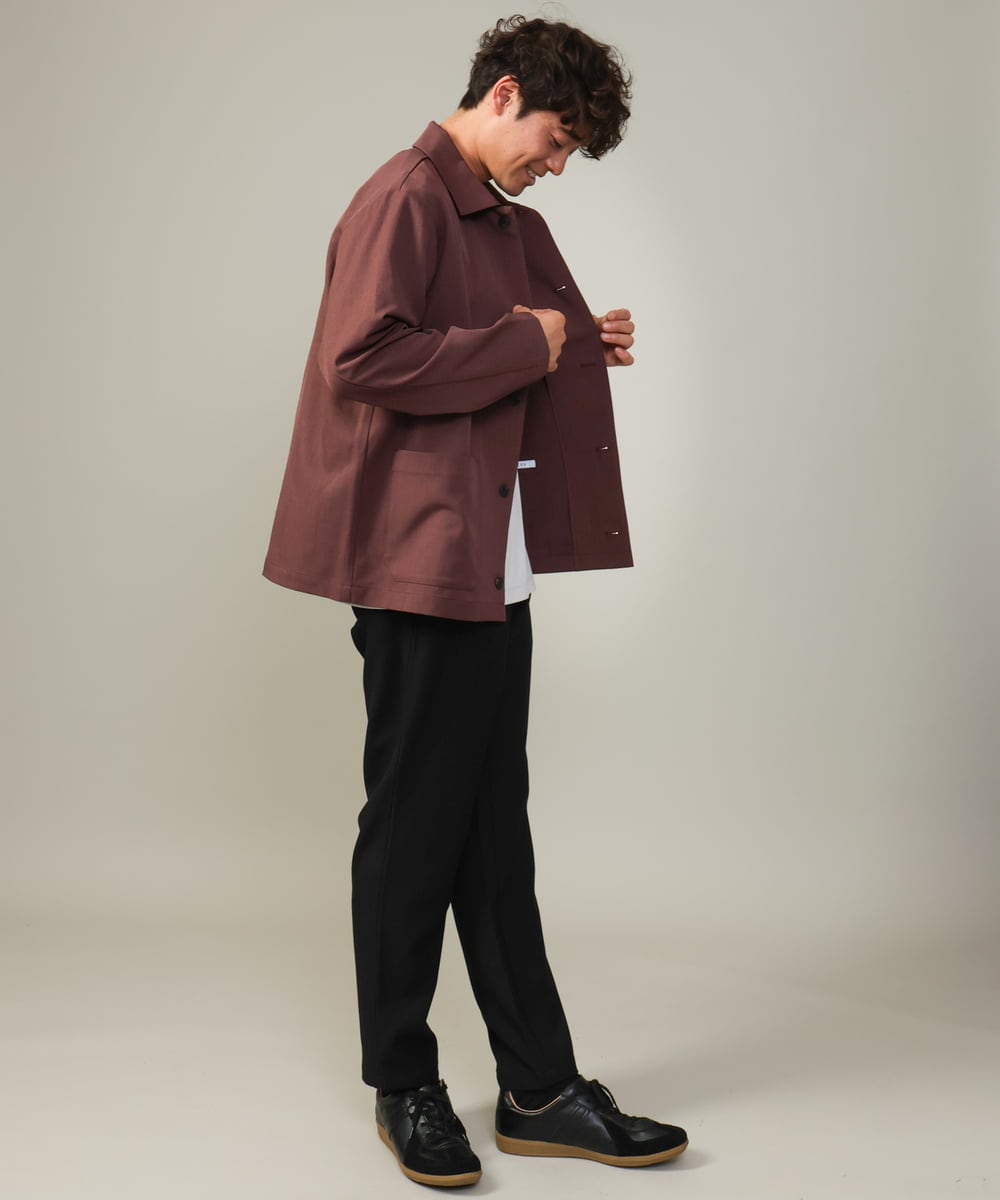 KHJJV09069 a.v.v MEN(アー・ヴェ・ヴェ) カバーオール ジャケット(セットアップ可)リライトシリーズ2 モカブラウン
