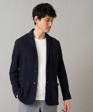 KHJKA15109 a.v.v MEN(アー・ヴェ・ヴェ) 【イージーケア/ストレッチ】ハニカムジャージースマートジャケット【洗濯機で洗える】〈SMART SERIES a.v.v〉 ネイビー