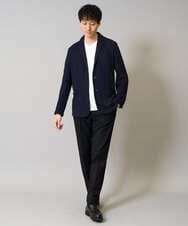 KHJKA15109 a.v.v MEN(アー・ヴェ・ヴェ) 春の上品見え【イージーケア/ストレッチ】ハニカムジャージースマートジャケット【洗濯機で洗える】通勤/ビジネス/ジャケット〈ON/OFF SERIES〉 グレー