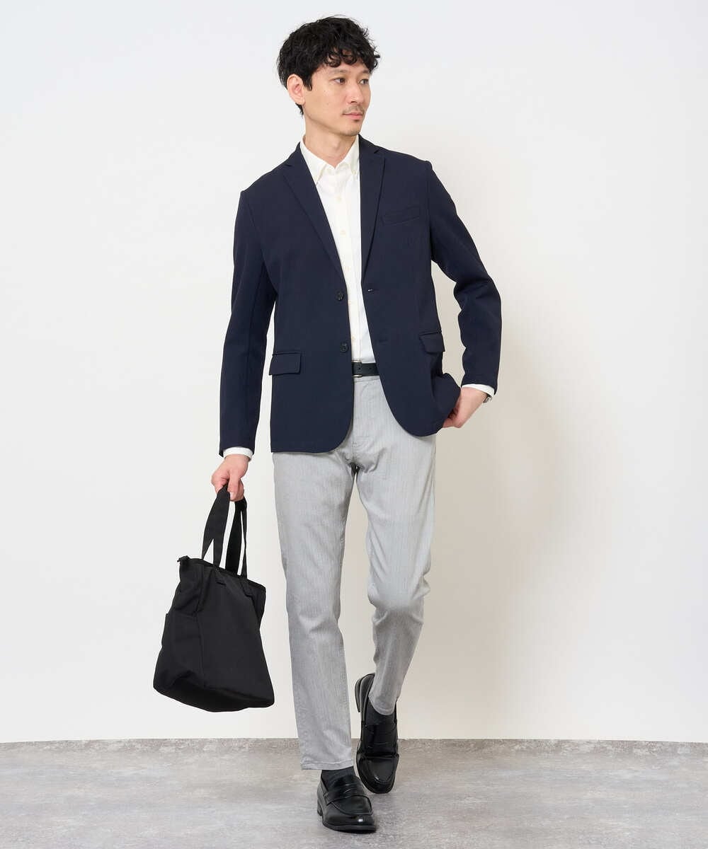 KHJKA16119 a.v.v MEN(アー・ヴェ・ヴェ) 【イージーケア/シワになりにくい】スマートジャケット 秋リライト【洗濯機で洗える/ストレッチ】〈ON/OFF SERIES〉 ダークグレー
