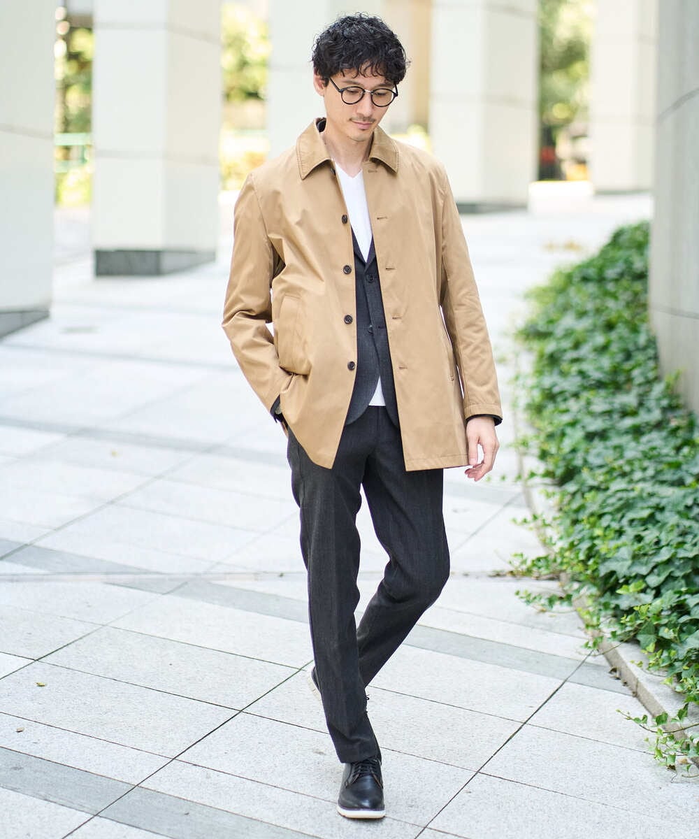 KHJKA16119 a.v.v MEN(アー・ヴェ・ヴェ) 【イージーケア/シワになりにくい】スマートジャケット 秋リライト【洗濯機で洗える/ストレッチ】〈ON/OFF SERIES〉 ダークグレー