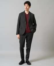 KHJKA16119 a.v.v MEN(アー・ヴェ・ヴェ) 【イージーケア/シワになりにくい】スマートジャケット 秋リライト【洗濯機で洗える/ストレッチ】〈ON/OFF SERIES〉 ダークグレー