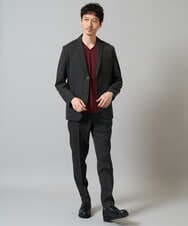 KHJKA16119 a.v.v MEN(アー・ヴェ・ヴェ) 【イージーケア/シワになりにくい】スマートジャケット 秋リライト【洗濯機で洗える/ストレッチ】〈ON/OFF SERIES〉 ダークグレー