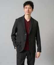 KHJKA16119 a.v.v MEN(アー・ヴェ・ヴェ) 【イージーケア/シワになりにくい】スマートジャケット 秋リライト【洗濯機で洗える/ストレッチ】〈ON/OFF SERIES〉 ダークグレー