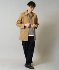 KHJKA18119 a.v.v MEN(アー・ヴェ・ヴェ) 【撥水/毛玉になりにくい】ステンカラージャケット ベージュ