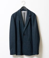 KHJKA19119 a.v.v MEN(アー・ヴェ・ヴェ) <季節を繋ぐ通勤ジャケット>　メランジポンチテーラードジャケット【イージーケア/ストレッチ/洗濯機で洗える】 ダークグレー