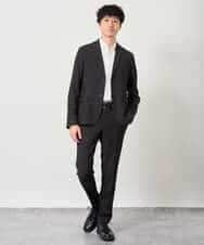 KHJKD05119 a.v.v MEN(アー・ヴェ・ヴェ) 【シェイプジャケット/イージーケア/洗濯機で洗える/ストレッチ】デニムライクストレッチスマートジャケット ダークグレー