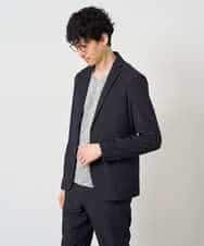 KHJKD05119 a.v.v MEN(アー・ヴェ・ヴェ) 【シェイプジャケット/イージーケア/洗濯機で洗える/ストレッチ】デニムライクストレッチスマートジャケット ダークグレー