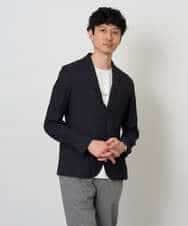 KHJKD05119 a.v.v MEN(アー・ヴェ・ヴェ) 【シェイプジャケット/イージーケア/洗濯機で洗える/ストレッチ】デニムライクストレッチスマートジャケット ダークグレー