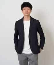KHJKD05119 a.v.v MEN(アー・ヴェ・ヴェ) 【シェイプジャケット/イージーケア/洗濯機で洗える/ストレッチ】デニムライクストレッチスマートジャケット ダークグレー