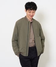 KHJKD06099 a.v.v MEN(アー・ヴェ・ヴェ) 【ストレッチ/撥水/洗濯機で洗える/毛玉になりにくい/イージーケア】ナイロンピケストレッチリブブルゾン ブラック
