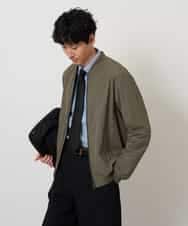 KHJKD06099 a.v.v MEN(アー・ヴェ・ヴェ) 【ストレッチ/撥水/洗濯機で洗える/毛玉になりにくい/イージーケア】ナイロンピケストレッチリブブルゾン ブラウン
