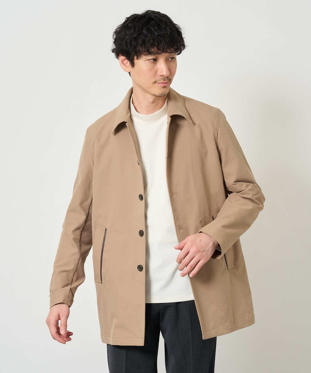 KHJKD18139 a.v.v MEN(アー・ヴェ・ヴェ) ＼WEB限定予約／ツイルストレッチステンカラージャケット【撥水/毛玉になりにくい】 ベージュ