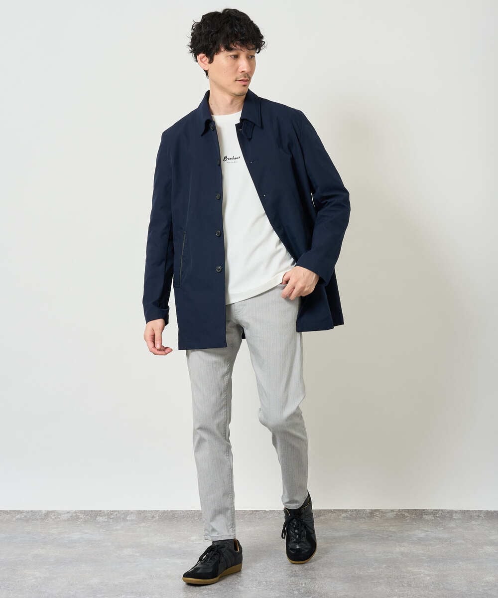 KHJKD18139 a.v.v MEN(アー・ヴェ・ヴェ) ＼WEB限定予約／ツイルストレッチステンカラージャケット【撥水/毛玉になりにくい】 ベージュ