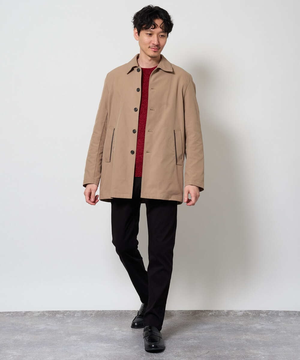 KHJKD18139 a.v.v MEN(アー・ヴェ・ヴェ) ＼WEB限定アイテム／ツイルストレッチステンカラージャケット【撥水/毛玉になりにくい】 ベージュ