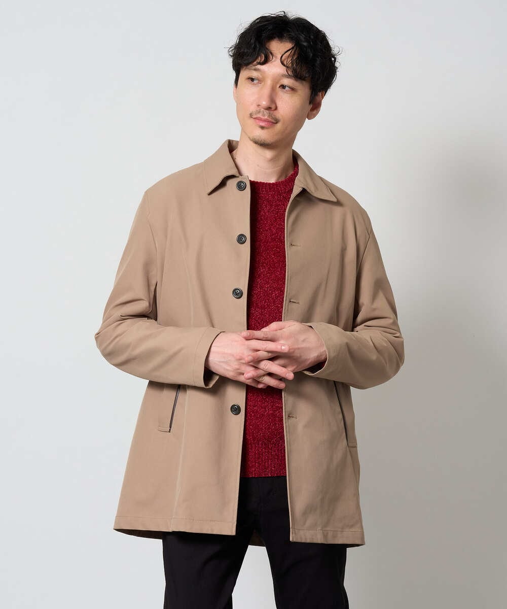 KHJKD18139 a.v.v MEN(アー・ヴェ・ヴェ) ＼WEB限定アイテム／ツイルストレッチステンカラージャケット【撥水/毛玉になりにくい】 ベージュ