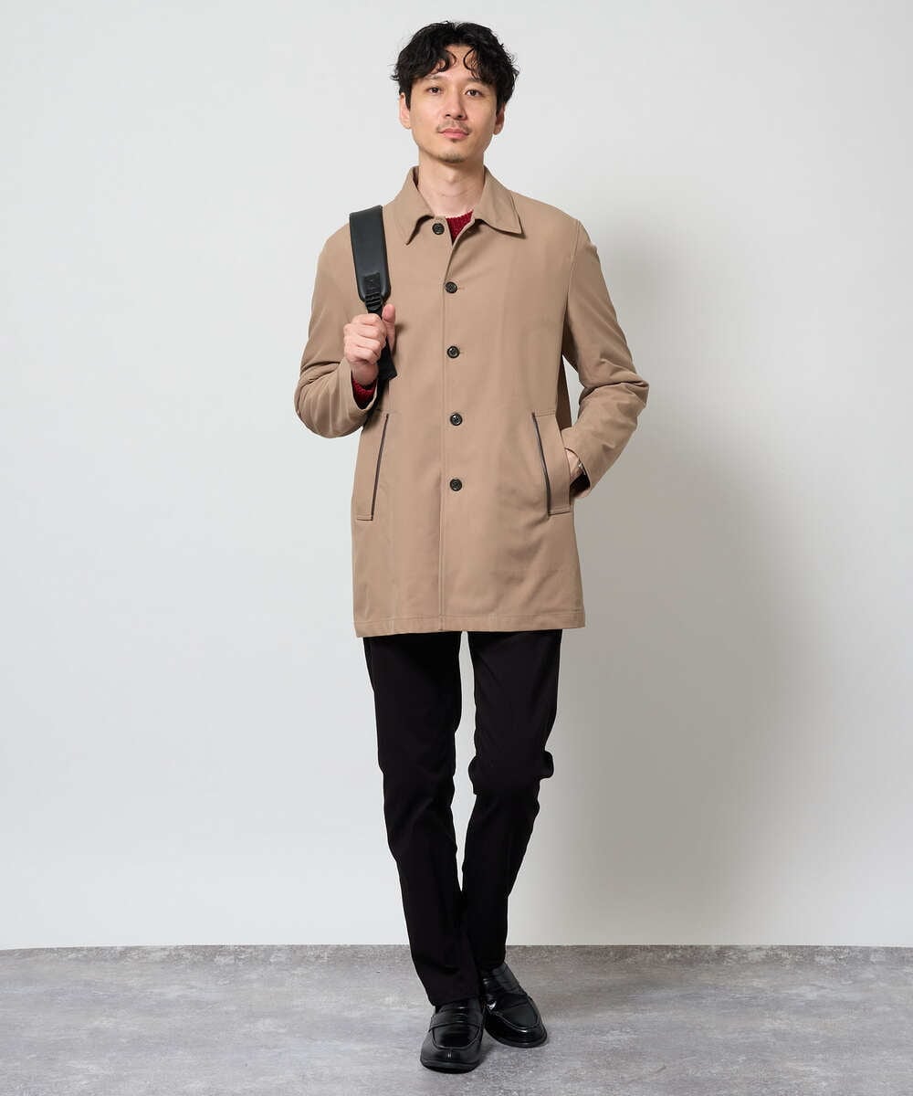 KHJKD18139 a.v.v MEN(アー・ヴェ・ヴェ) ＼WEB限定アイテム／ツイルストレッチステンカラージャケット【撥水/毛玉になりにくい】 ベージュ