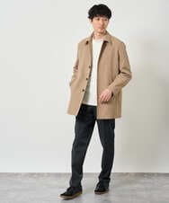 KHJKD18139 a.v.v MEN(アー・ヴェ・ヴェ) ＼WEB限定予約／ツイルストレッチステンカラージャケット【撥水/毛玉になりにくい】 ベージュ
