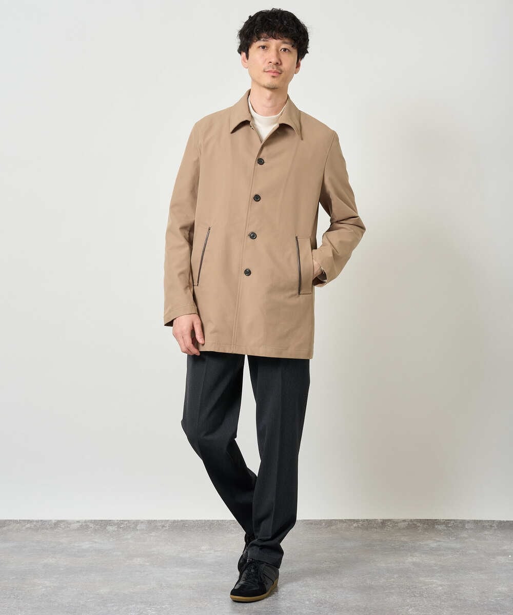 KHJKD18139 a.v.v MEN(アー・ヴェ・ヴェ) ＼WEB限定予約／ツイルストレッチステンカラージャケット【撥水/毛玉になりにくい】 ベージュ