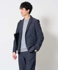 KHJKD72129 a.v.v MEN(アー・ヴェ・ヴェ) 【スマート/イージーケア/洗濯機で洗えるストレッチ】コールダブルフェイスストレッチスマートジャケット ネイビー
