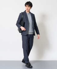 KHJKD72129 a.v.v MEN(アー・ヴェ・ヴェ) 【スマート/イージーケア/洗濯機で洗えるストレッチ】コールダブルフェイスストレッチスマートジャケット ネイビー