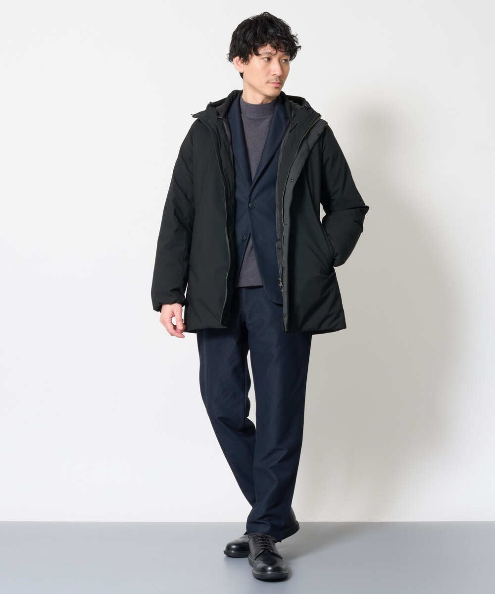 KHJKD72129 a.v.v MEN(アー・ヴェ・ヴェ) 【スマート/イージーケア/洗濯機で洗えるストレッチ】コールダブルフェイスストレッチスマートジャケット ネイビー
