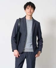 KHJKD72129 a.v.v MEN(アー・ヴェ・ヴェ) 【スマート/イージーケア/洗濯機で洗えるストレッチ】コールダブルフェイスストレッチスマートジャケット ネイビー