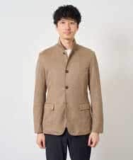 KHJKD74139 a.v.v MEN(アー・ヴェ・ヴェ) 【スマート/イージーケア/洗濯機で洗えるストレッチ】ソフトスエードコンバーチブルスマートジャケット ダークグレー