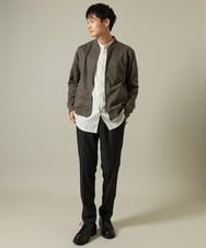 KHJKV11089 a.v.v MEN(アー・ヴェ・ヴェ) 【累計7000枚販売】フェイクスエードリブブルゾン ベージュ